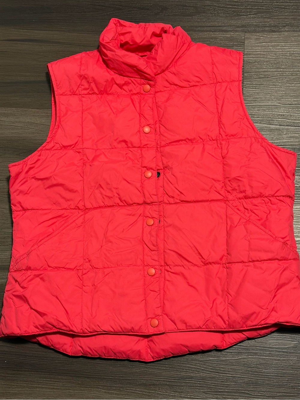 Women’s Red Quilted Puffer Vest -